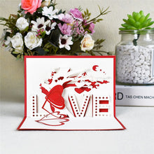 Load image into Gallery viewer, 3D LOVE Pop-Up Cards Anniversary Valentines Day Gift Greeting Card for Wife Husband Handmade Postcard