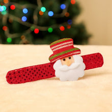 Load image into Gallery viewer, Sequins Clap Circle Snowman Elk Bear Santa Claus Style Children Creative Toys Bracelet Decorations Ornaments Christmas Gifts
