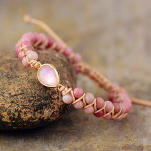 Load image into Gallery viewer, Skhek  Natural Stone Charm Bracelets Jades Opal String Braided Strand Bracelets Friendship Wrap Bracelet Femme Women Jewelry