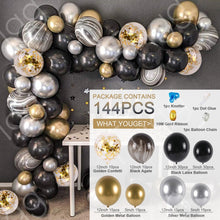Load image into Gallery viewer, Skhek  Black Gold Balloon Garland Arch Kit Confetti Latex Balloon 30Th 40Th 50Th Birthday Party Balloons Decorations Adults Baby Shower