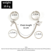 Load image into Gallery viewer, Skhek  4Pcs Vintage Heart Lock Rings Set for Women 2022 Trend Aesthetic Kpop Chain Anillos Korean Fashion Jewelry Accessories