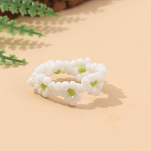 Load image into Gallery viewer, Skhek European and American creative hand-woven flower rice bead ring female bohemian beaded color ring jewelry