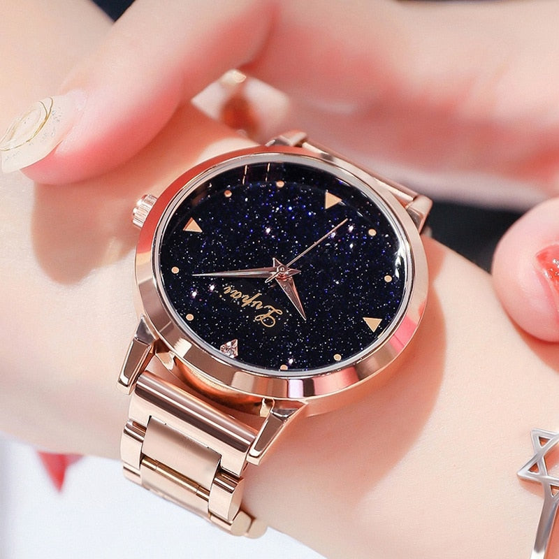 Christmas Gift Dropshipping Lvpai Brand Women Dress Watches Big Dial Rose Gold Fashion Ladies Wristwatch Creative Quartz Clock Luxury Watches