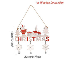 Load image into Gallery viewer, Christmas Gift Christmas Santa Claus Door Wooden Hanging Pendant Merry Christmas Decoration For Home 2021 Xmas Navidad Noel Gifts New Year 2022