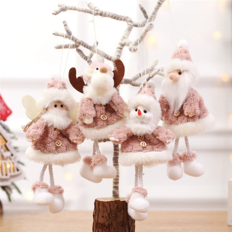 Christmas Gift Santa Claus Snowman Elk Angel Dolls Ornaments Pendant Christmas Tree Decorations for Home New Year Gifts noel Navidad Decor Xmas