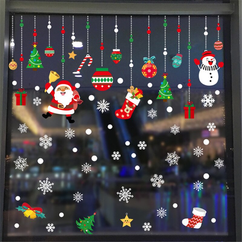Christmas Gift 2022 Christmas Wall Window Stickers Marry Christmas Decoration For Home Christmas Ornaments Xmas Navidad Gift New Year 2022 Noel
