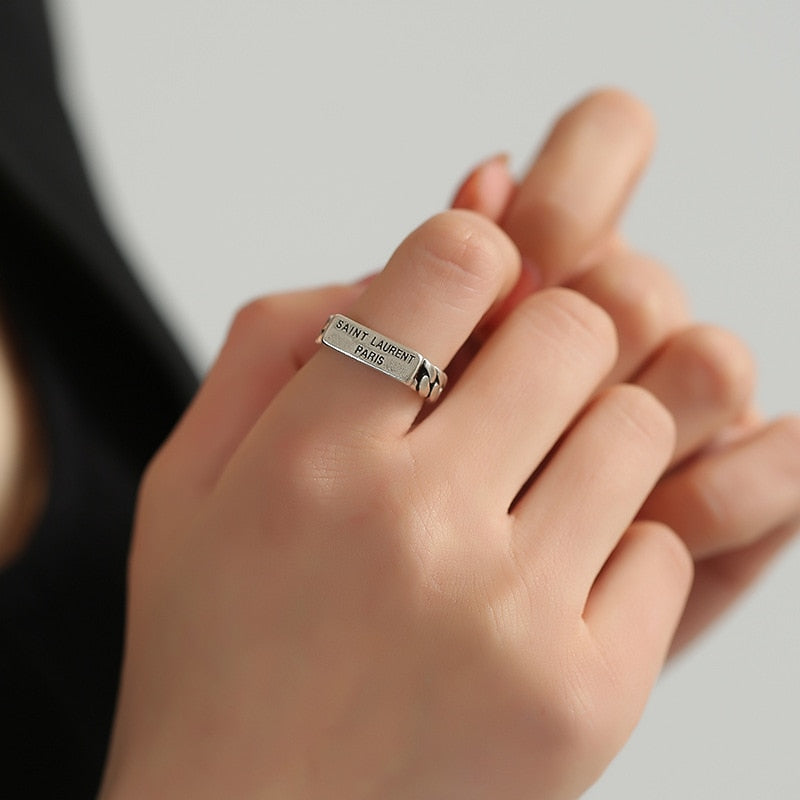 Skhek Ring female ins European and American jewelry simple and creative retro open ring combination