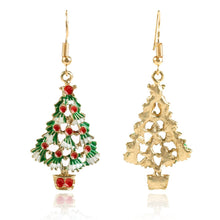 Load image into Gallery viewer, Christmas Gift Christmas Earrings Zinc Alloy Festival Ornaments 1Pair Christmas Tree Earrings For Women Metal Stud Earring Fashion Gift jewelry
