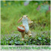 Load image into Gallery viewer, Christmas Gift Everyday Collection Easter Decorations for Home Cute Rabbit Figurines Miniature Tabletop Ornaments Fairy Garden Thanksgiving