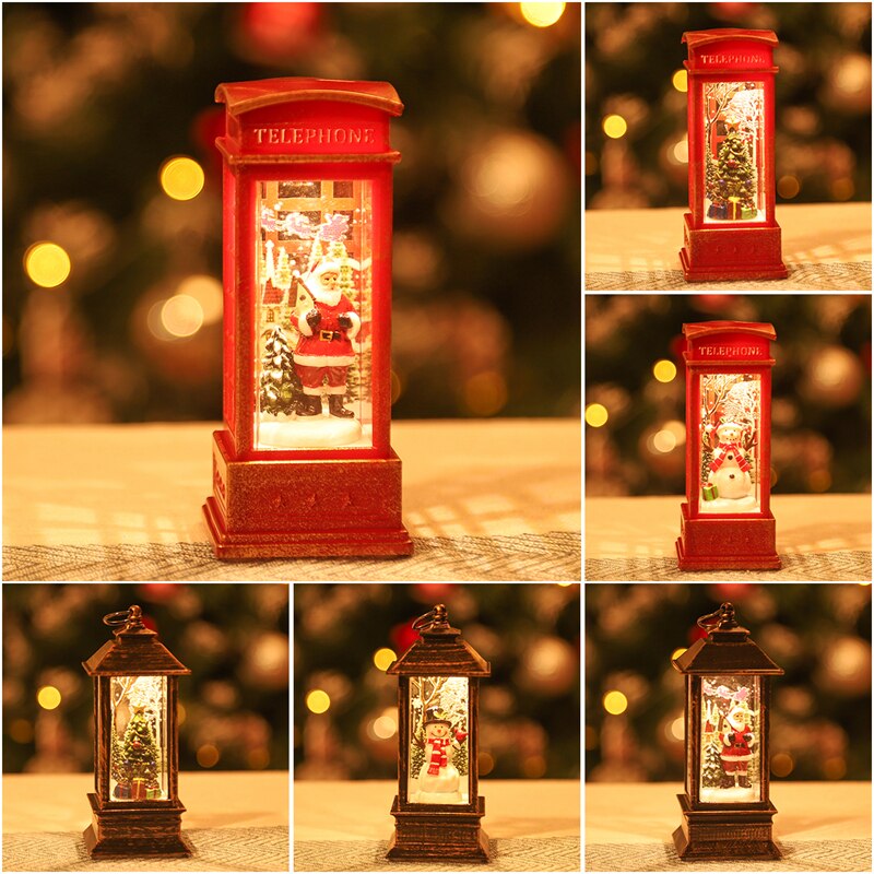 Christmas Gift Christmas Newsstand Lamp Merry Christmas Decorations for Home Xmas Lights Ornament Gifts 2021 Navidad Natal Happy New Year 2022