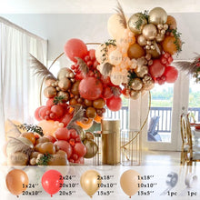 Load image into Gallery viewer, 118pcs Khaki Retro Orange Balloons Garland Arch Blush Latex Globos Anniversary Wedding Backdrop Birthday Party Decor Baby Shower