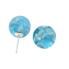 Load image into Gallery viewer, Creative Handmade Resin Earring Transparent Round Ball Blue Sky White Cloud Stud Earring Bohemian Ladies Earring Funny Jewelry