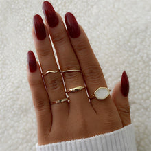 Load image into Gallery viewer, Skhek Bohemian Gold Chain Rings Set For Women Fashion Boho Coin Snake Moon Rings Party 2022 Trend Jewelry Gift