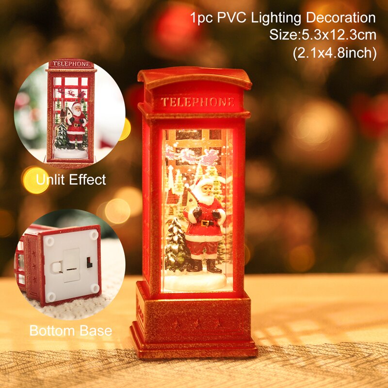 Christmas Gift Christmas Newsstand Lamp Merry Christmas Decorations for Home Xmas Lights Ornament Gifts 2021 Navidad Natal Happy New Year 2022