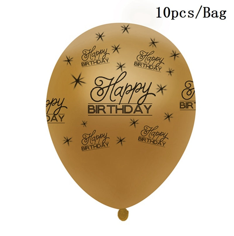 Cheer 40 Black Gold Balloon Happy Birthday 40 Years Balloons 40th Birthday Party Decoration Adults Foil Latex Baloon 40 Birthday