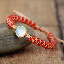 Load image into Gallery viewer, Skhek Stone Wrap Bracelets Femme Amethysts Opal String Braided Yoga Friendship Bracelet Bangle Bohemian Jewellery