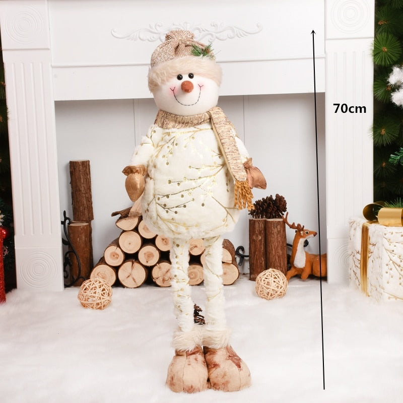 Christmas Decorations For Home Lovely Snowman Doll Standing Toys Christmas Tree Decorations Ornaments Xmas New Year Gifts Kids