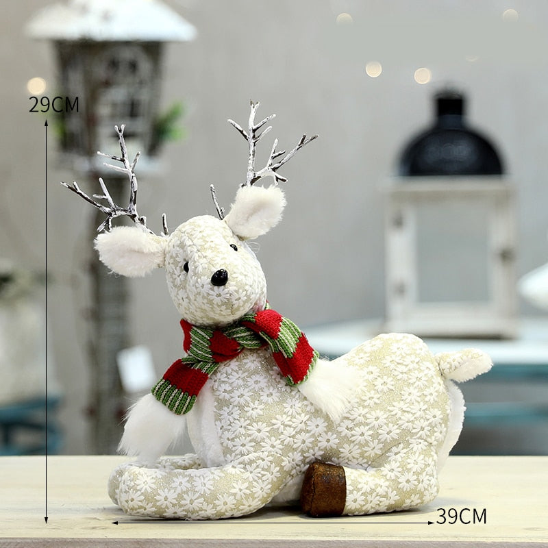 Retractable Christmas Dolls Santa Claus Snowman Reindeer Toys Xmas Figurines Christmas Gift for Kid Navidad Xmas Tree Ornament