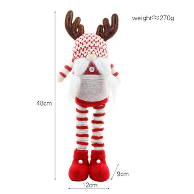 Christmas Gift New Christmas Decoration Adjustable Antlers Elk Red Doll Living Room Table Home Decor Christmas Ornaments New Year Kids Gift