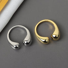 Load image into Gallery viewer, 2020 New Trendy Double Head Water Drop Opening Ring Jewelry Charm Lady Cocktail Party Wedding Punk Hip Hop Rings Gift for Wife
