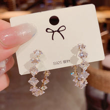 Load image into Gallery viewer, Skhek  Fashion Crystal Butterfly Clip On Earring Pearl Bead Ear Cuff Long Tassels Charm Hollow Earrings For Women Clip Jewelry Gifts