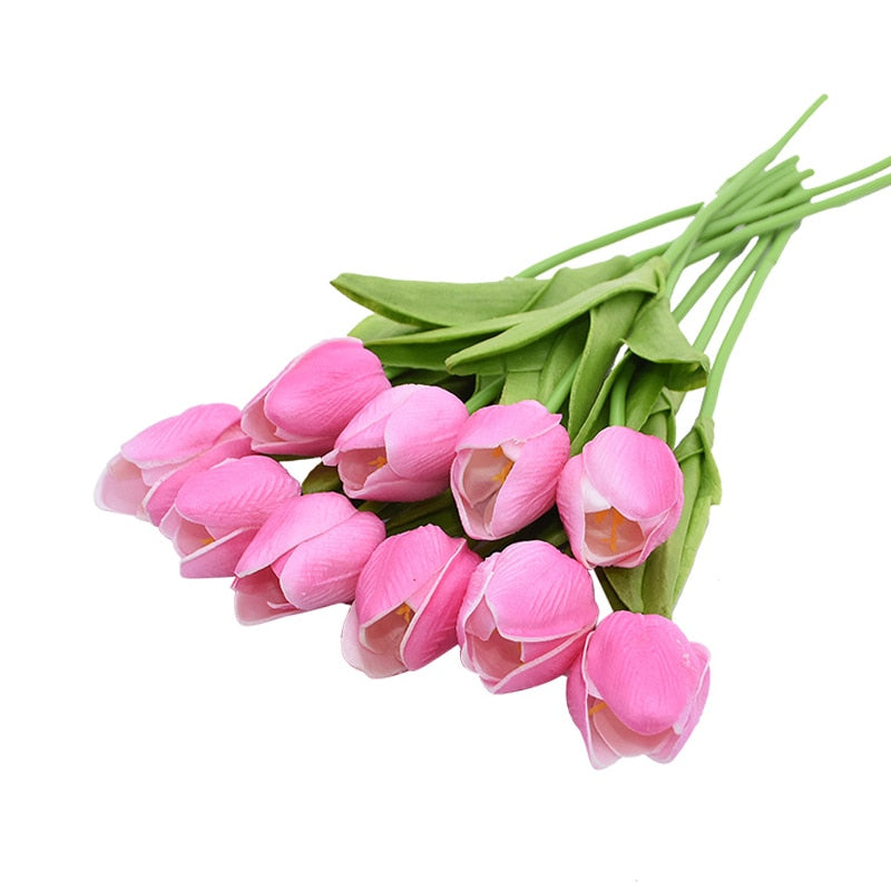 5/10pcs Artificial Tulips Flowers Home Garden Decoration Real Touch Flower Bouquet Birthday Party Wedding Decoration Fake Flower