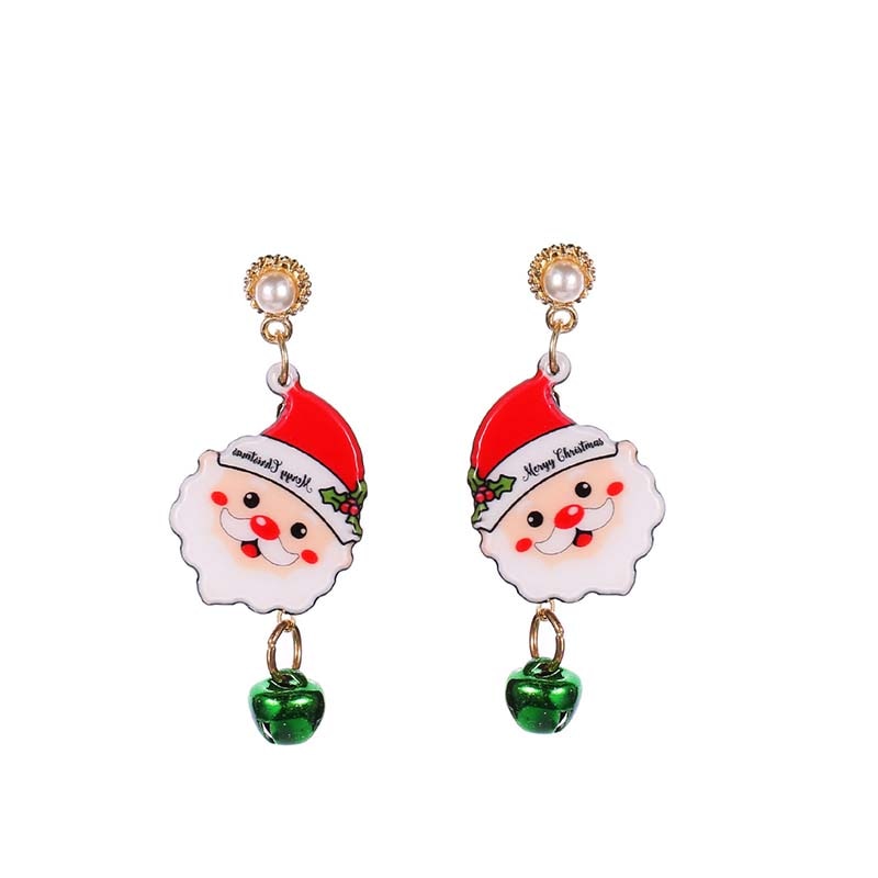 New Christmas Earrings Crystal Snowman Jewelry Christmas Tree Stud Earring For Women Creative Party Accessories Girl Gifts