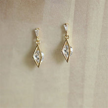 Load image into Gallery viewer, Skhek Sterling Alloy  Korean Diamond Hollow Stud Earrings Women Crystal Tassels Light Luxury Sexy Party Jewelry Gift