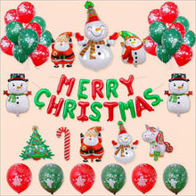 Load image into Gallery viewer, Merry Christmas Balloons Set Home Decorations Xmas Decor Foil Balloon Santa Claus Party Supplies