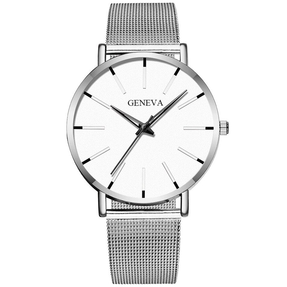 Christmas Gift Luxury Minimalist Men's Fashion Ultra Thin Watches Simple Men Business Stainless Steel Mesh Belt Quartz Watch Relogio Masculino