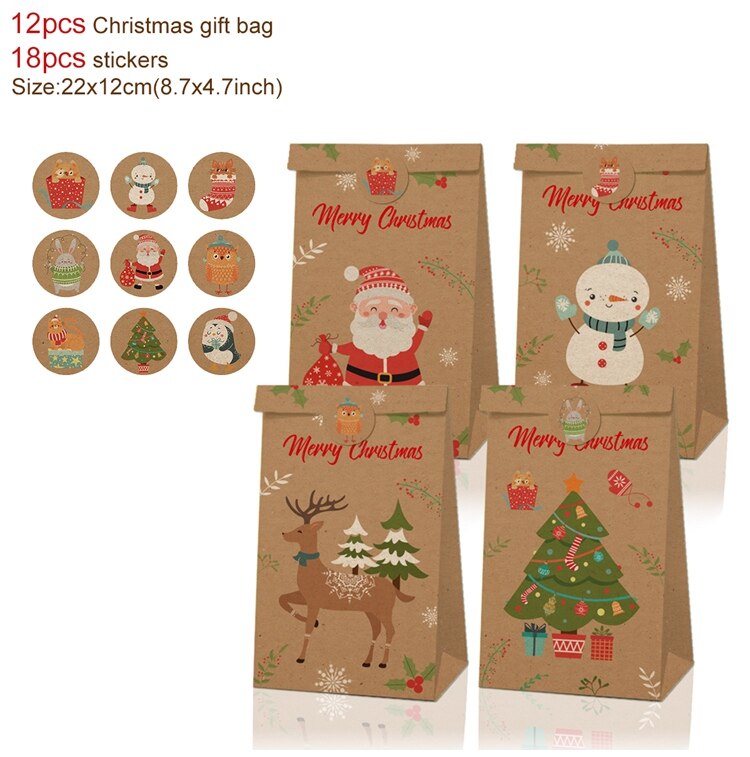 Christmas Gift Christmas Gift Bags Xmas Tree Plastic Packing Bag Merry Christmas Decorations For Home 2021 Christmas Candy Box New Year 2022