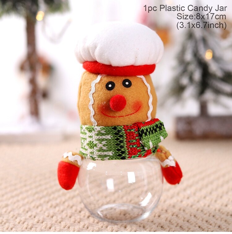 Christmas Gift Christmas Candy Jar Santa Claus 2021 Christmas Decorations For Home Merry Cristmas Ornament Xmas Navidad Noel Gift New Year 2022