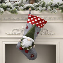 Load image into Gallery viewer, Christmas Gift Christmas Stockings Socks Forest Faceless Santa Claus Plush Candy Gift Bag Fireplace Xmas Tree Hanging Decor Christmas Ornaments