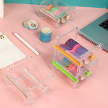 Load image into Gallery viewer, Skhek Back to school supplies Creative Washi Tape Cutter Set Tape Tool Transparent Tape Holder Tape Dispenser School Supplies Office Stationery