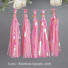 Load image into Gallery viewer, Wedding Decoration Iridescent Paper Tassel Garland For Mermaid Baptism Birthday Baby Shower Decorations Unicorn Party