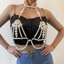 Load image into Gallery viewer, Skhek  Y2K Accessories Pearl Geometric Waist Chain for Women Beads Vintage Sweet Fashion Cool Body Accessories 90s Aesthetic 2022 New