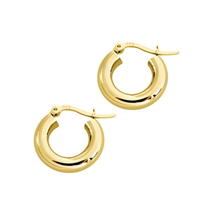 Skhek U-Shape Stud Earrings for Women France Gold Plated Trendy Elegant Bride Jewelry Gift Prevent Allergy