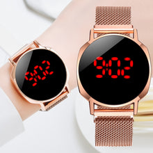 Load image into Gallery viewer, Christmas Gift Luxury Digital Led Watch For Women Rose Gold Magnet Dress Ladies Quartz Watch Female Wristwatches Clock Reloj Mujer Dropshipping