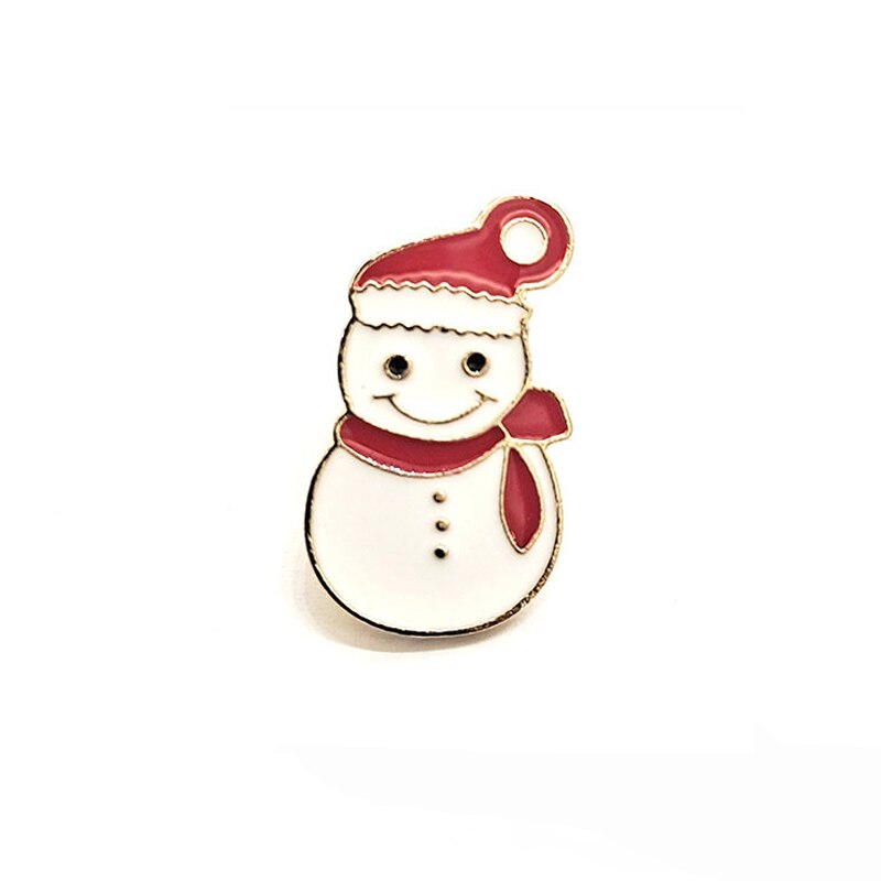 Christmas Gift Small Cute Cartoon Santa Claus Snowman Elk Christmas Tree Brooches for Women And Men Painting Oil Christmas Brooches Jewelry