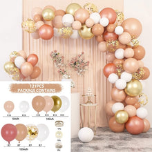 Load image into Gallery viewer, Skhek  Coffee Brown Balloon Garland Arch Kit Birthday Party Decorations Kids Latex Baloon Baby Shower Teddy Bear Theme Ballon Decor