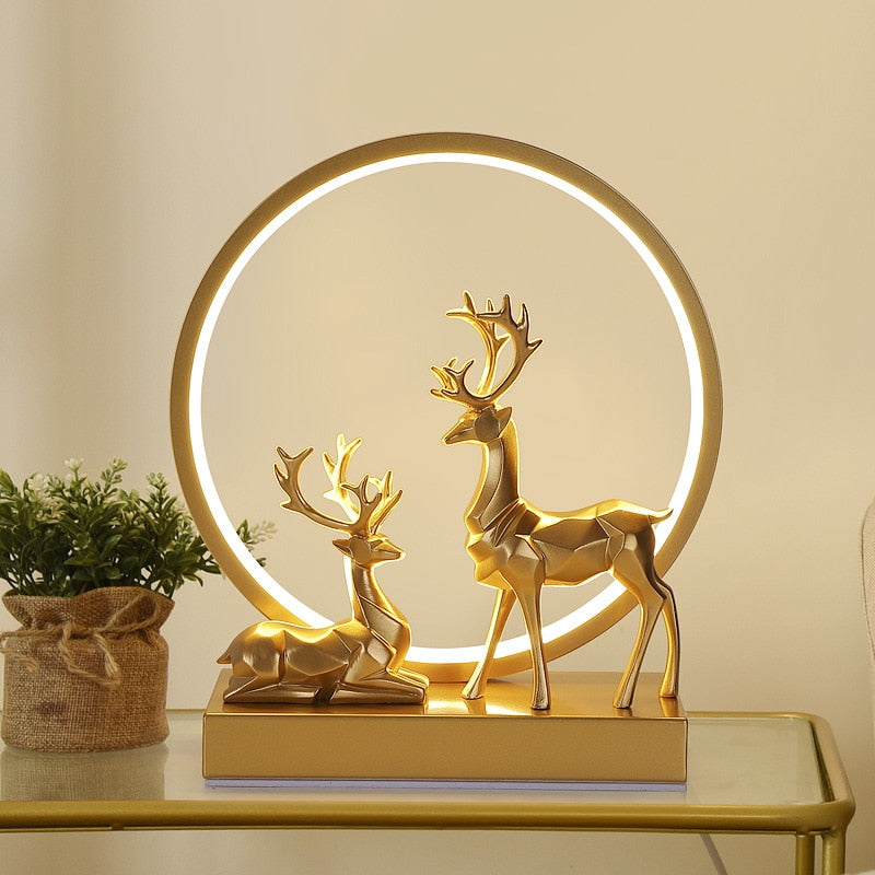 Animals Sculpture Geometry Deer Figurines Home Decoration Accessories for Living Room Decoration Tabletop Christmas Decorations