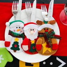 Load image into Gallery viewer, Christmas Gift 4pcs/Set Christmas Silverware Holder New Year Christmas Decorations For Home Party Supplies Santa Knifes Folks Bag Cutlery Suit