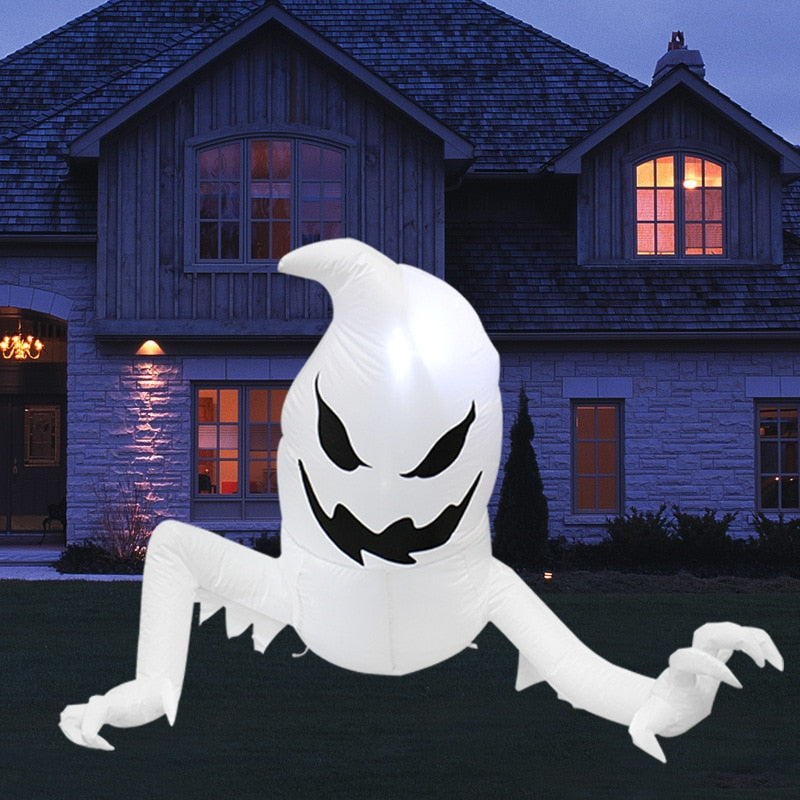 SKHEK Halloween Inflatable Ghost Elf Courtyard Lawn Festival Party Decoration Gifts Indoor Outdoor With LED Lights Inflatable Toys