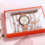 Skhek Christmas Gift New 6pcs Set Women Watches Magnetic Starry Sky Female Clock Quartz Wristwatch Fashion Ladies Wrist Watch relogio feminino