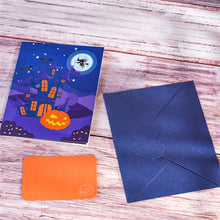 Load image into Gallery viewer, 3D Pop-Up Hallowmas Cards for Kids Gift Funny Hallows Day Pumpkin Greeting Card Halloween Postcard