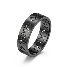 Load image into Gallery viewer, Skhek Cool Stuff Stainless steel Odin Norse Viking Anel Amulet Rune Couple Dating Rings For Men Women Words Retro Jewelry OSR1023