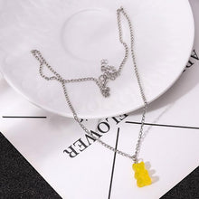 Load image into Gallery viewer, Candy Color Gummy Mini Bear Necklace for Women Christmas Gifts New Cute Animal Pendants Necklaces Jewelry Femme Bijoux Collare