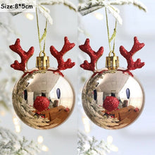 Load image into Gallery viewer, 2pcs Elk Christmas Balls Ornaments Bauble Pendant Xmas Tree Hanging Balls Christmas Home Decorations Navidad 2022 Palle Natale