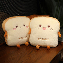 Load image into Gallery viewer, Skhek Plush Bread Pillow Cute Simulation Food Toast Soft Doll Warm Hand Pillow Cushion Home Decoration Kids Toys Birthday Gift
