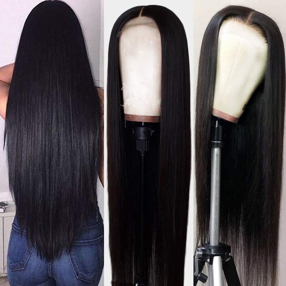 Skhek  HD Lace Human Hair Wigs For Women Bone Straight Brazilian Frontal Wigs Remy Hair Transparent Full Lace Front Wig 180%